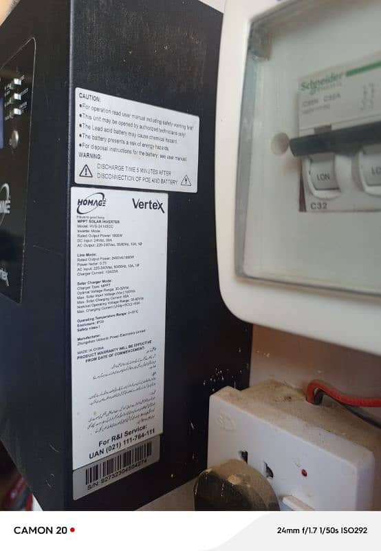 Homage vertex 2414 cc solar inverter 1