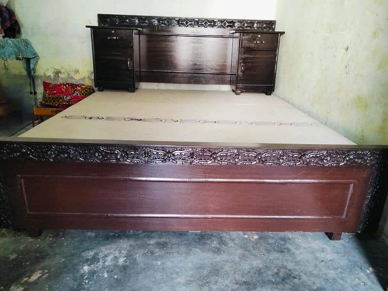 Double Bed+2 side Tables 2