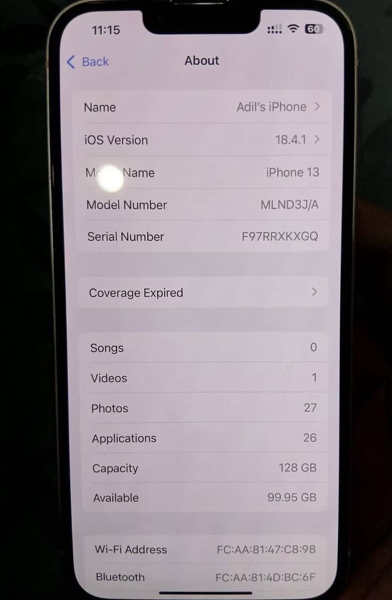 Iphone 13 dual sim pta 128 gb 5