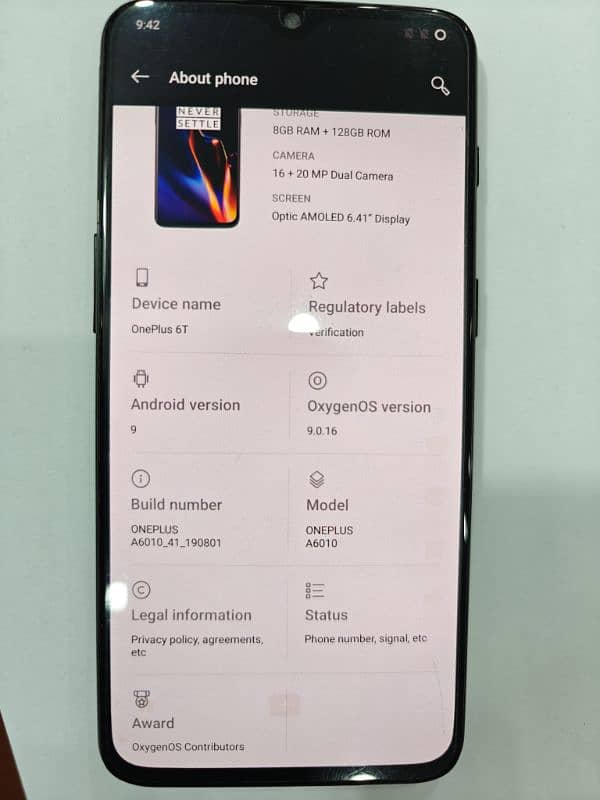 OnePlus 6T 6