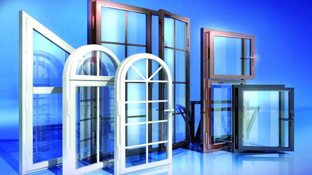 Aluminium glass window, Partitions, Doors, upvc windows, panels,blinds 1