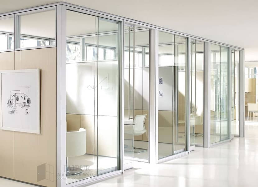Aluminium glass window, Partitions, Doors, upvc windows, panels,blinds 4