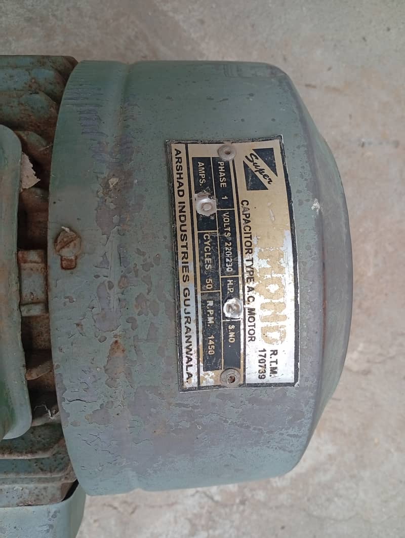 Diamond motor single phase 1450rpm 2hp working. 1