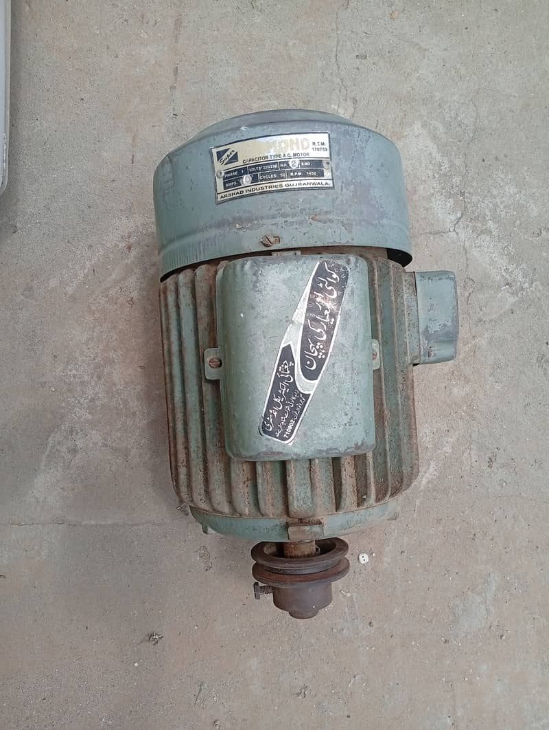Diamond motor single phase 1450rpm 2hp working. 2