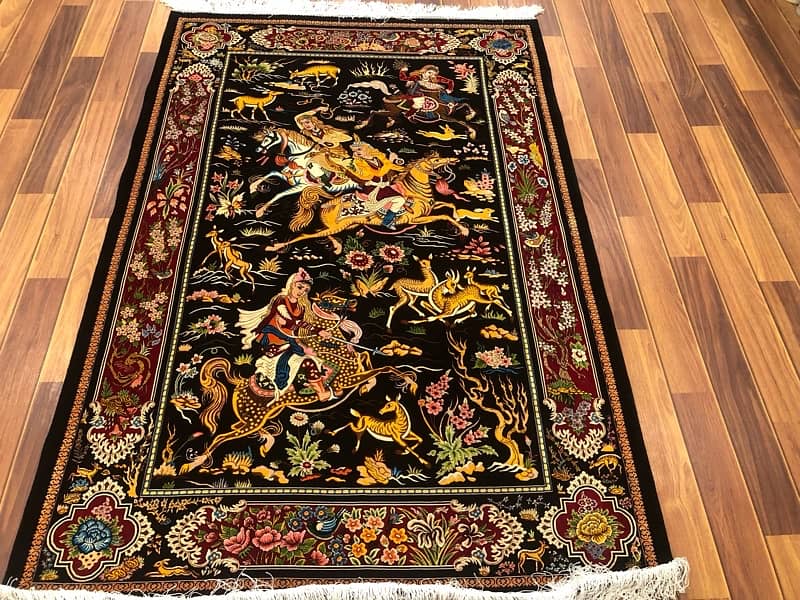 Persian qom silk replica carpets 0