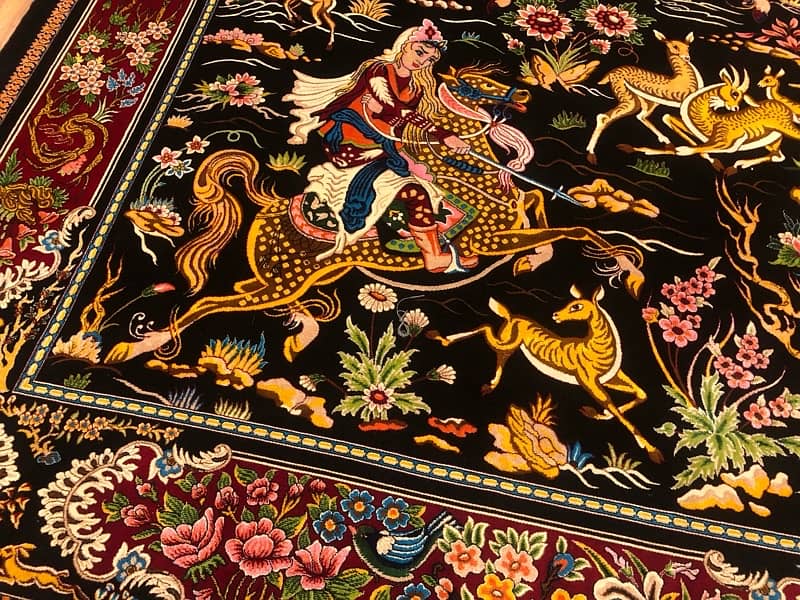 Persian qom silk replica carpets 7