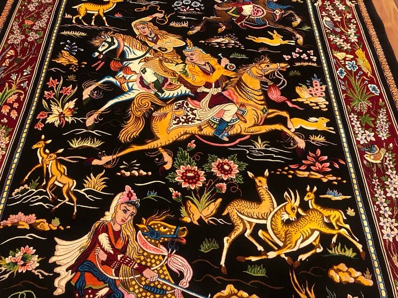 Persian qom silk replica carpets 8