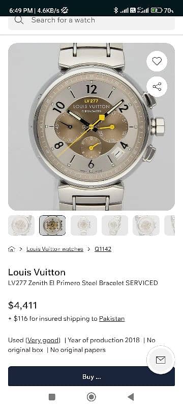 Louis Vuitton LV 277 swiss made 1