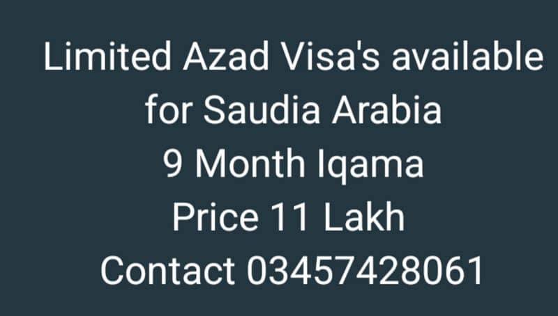 Saudia Arabia Azad Visas 0