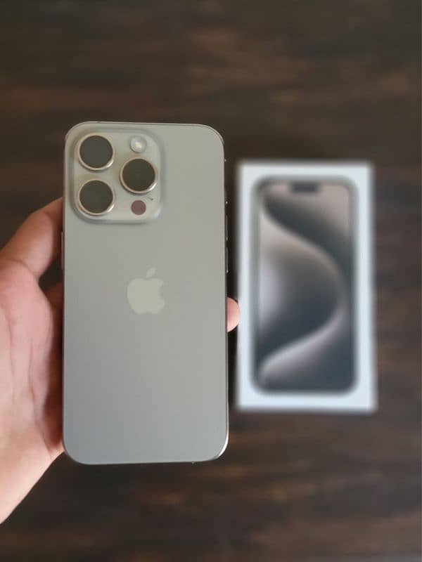 Iphone 15 Pro Natural Titanium with Box (JV) 0