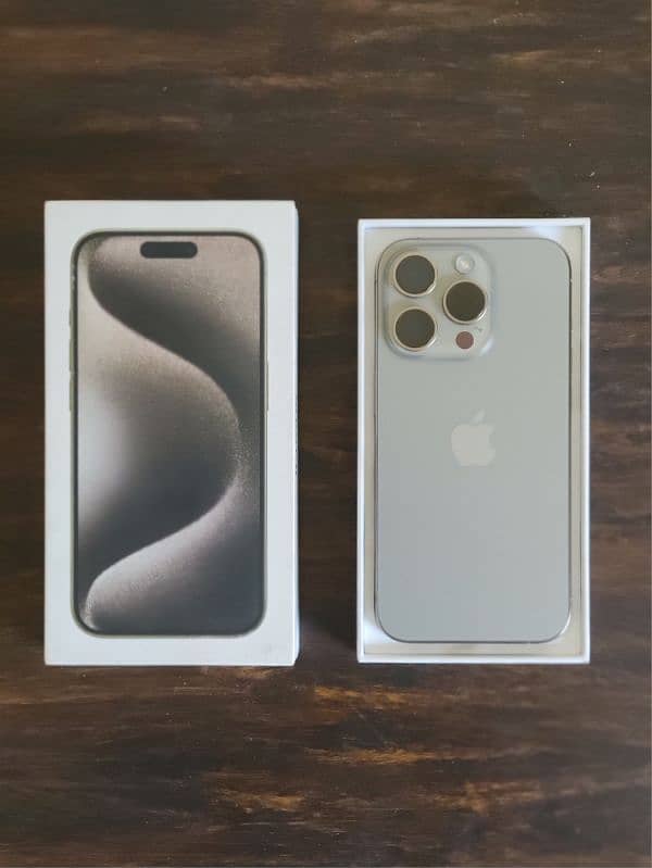 Iphone 15 Pro Natural Titanium with Box (JV) 1