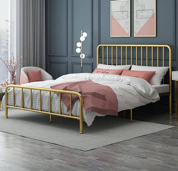 Iron bed / iron bed dressing side table / Double bed /Bed /  Furniture 4