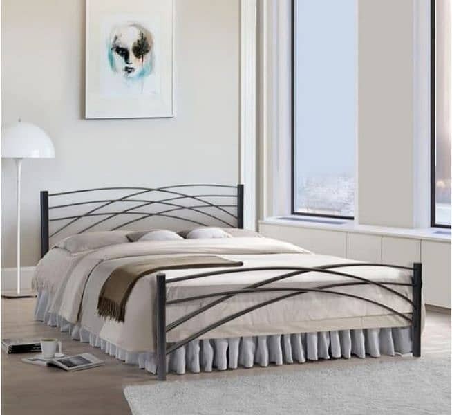 Iron bed / iron bed dressing side table / Double bed /Bed /  Furniture 5