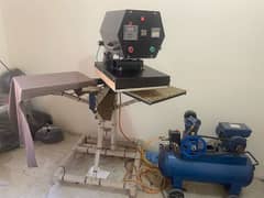DTF Heat Press Multi Option Bed Machine with Compressor