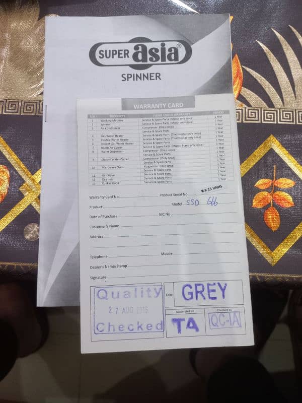 Super Asia Spinner SSD-666 10 kg Capacity 6