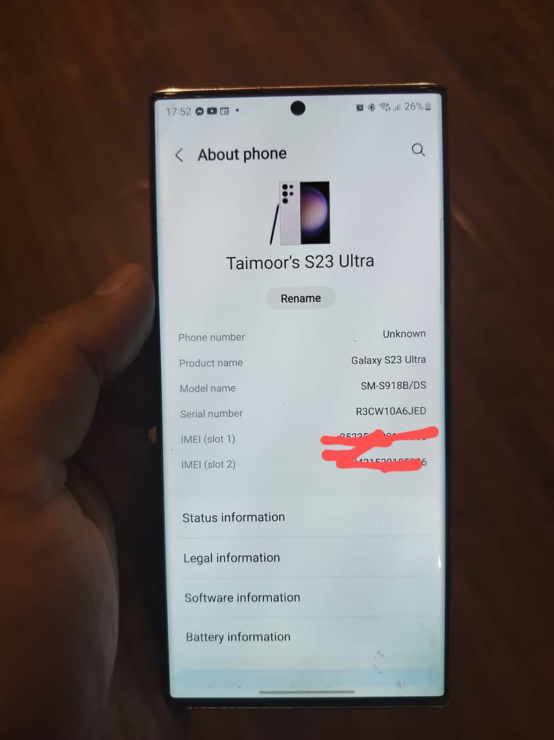 Samsung Mobile S23 Ultra 256 GB 10/10 4