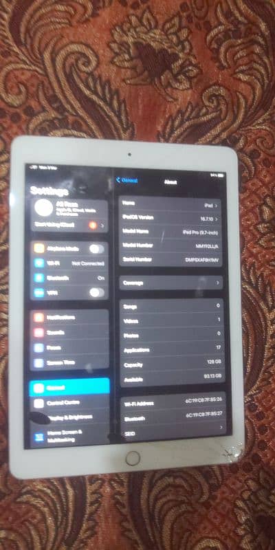 I pad pro 9.7 inch 0