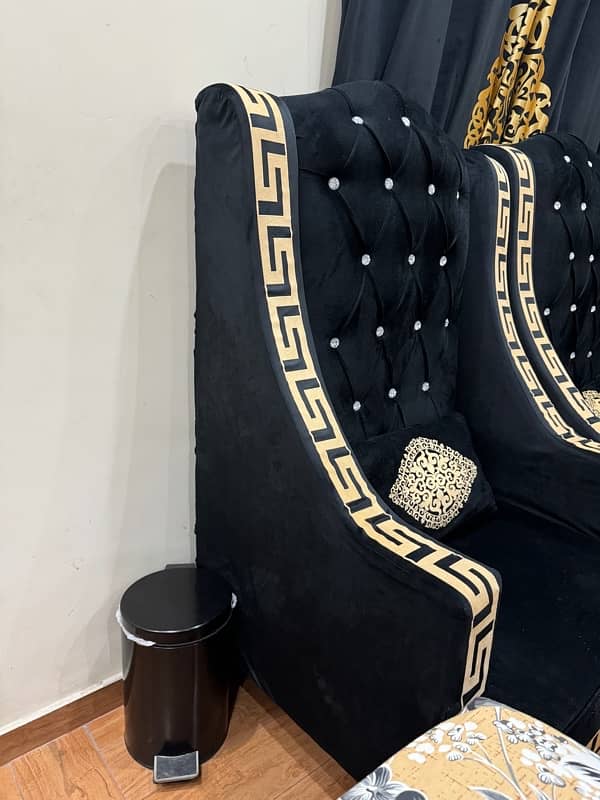 Two Black chair with table 1