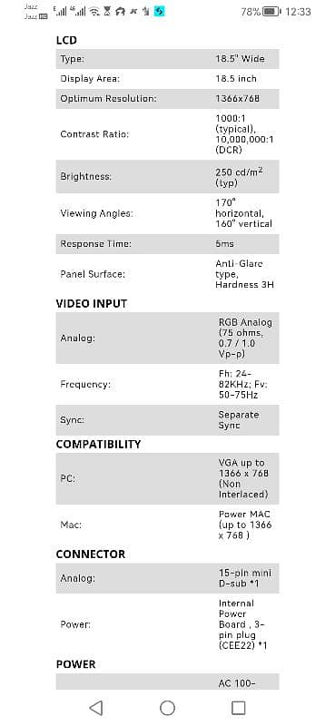 Viewsonic 18.5 Led Monitor for sale 3