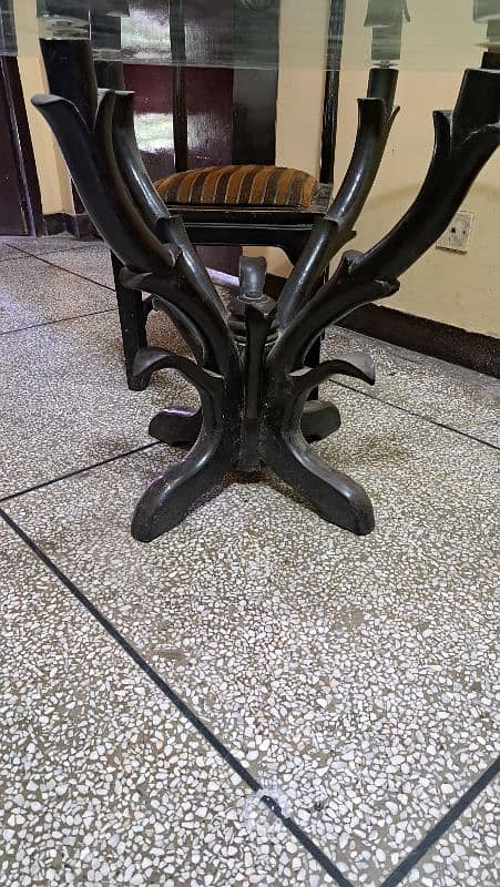 GLASS TOP DINING TABLE 5