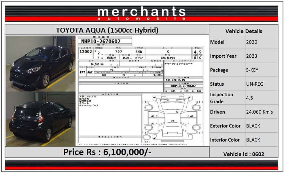 Toyota Aqua 2020 S-Key 1