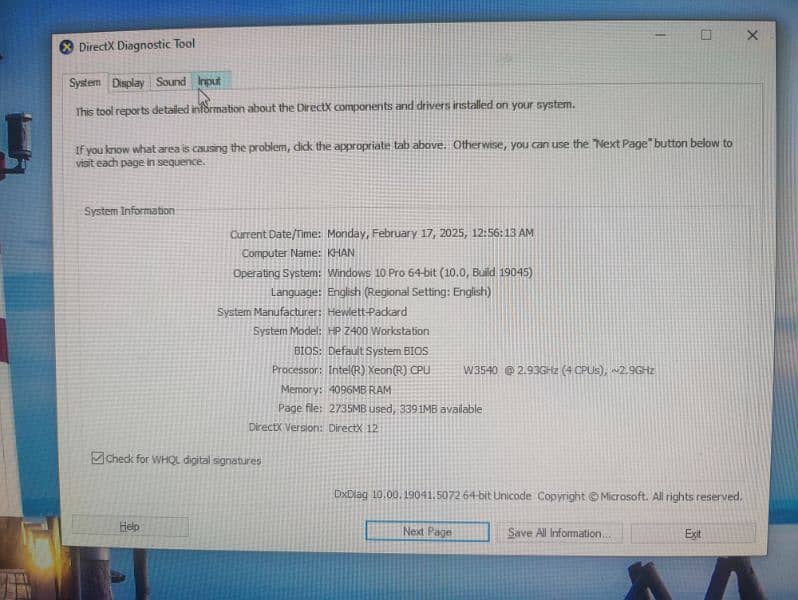 HP Pc z400 8