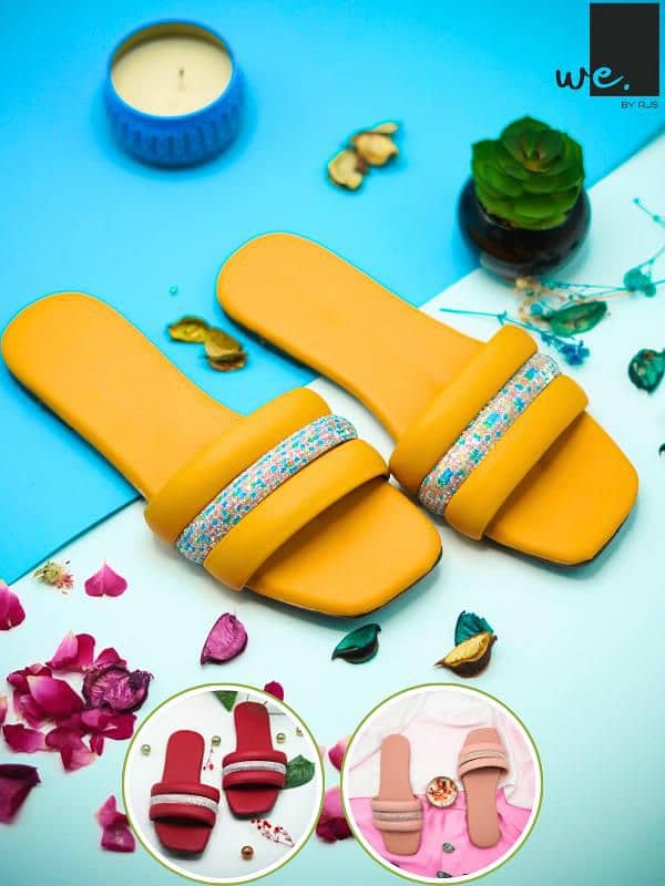 women Rexine Fancy flats 1