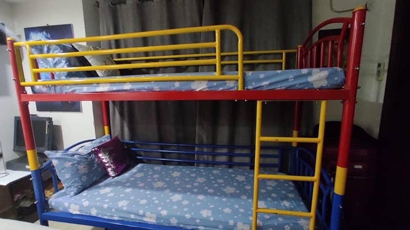 Iron Bunker Bed with Mattresses 0