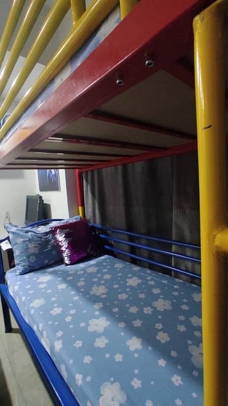 Iron Bunker Bed with Mattresses 1