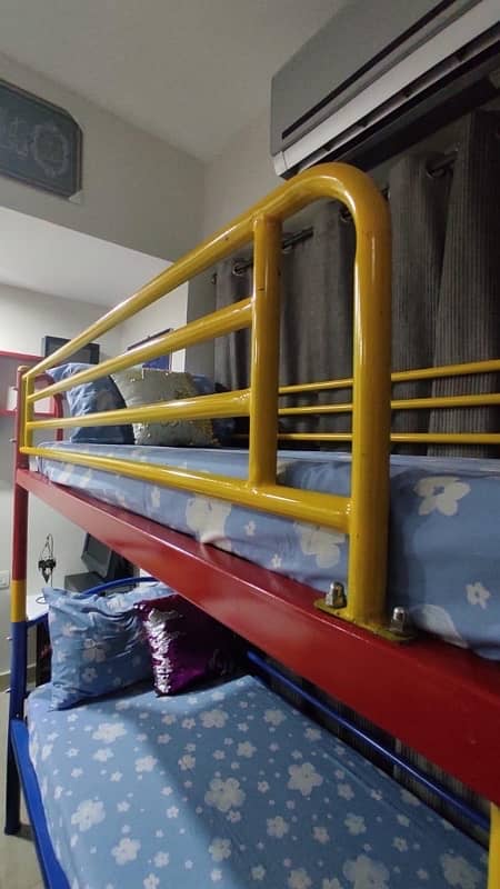 Iron Bunker Bed with Mattresses 4