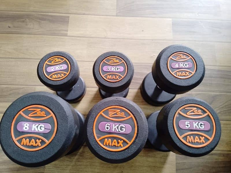 Rubber coated dumbbells /Gym equipments / Exercise Dumbells 1