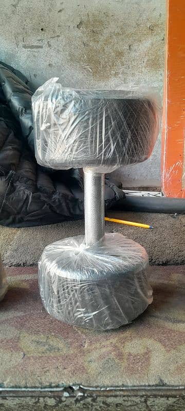 Rubber coated dumbbells /Gym equipments / Exercise Dumbells 9