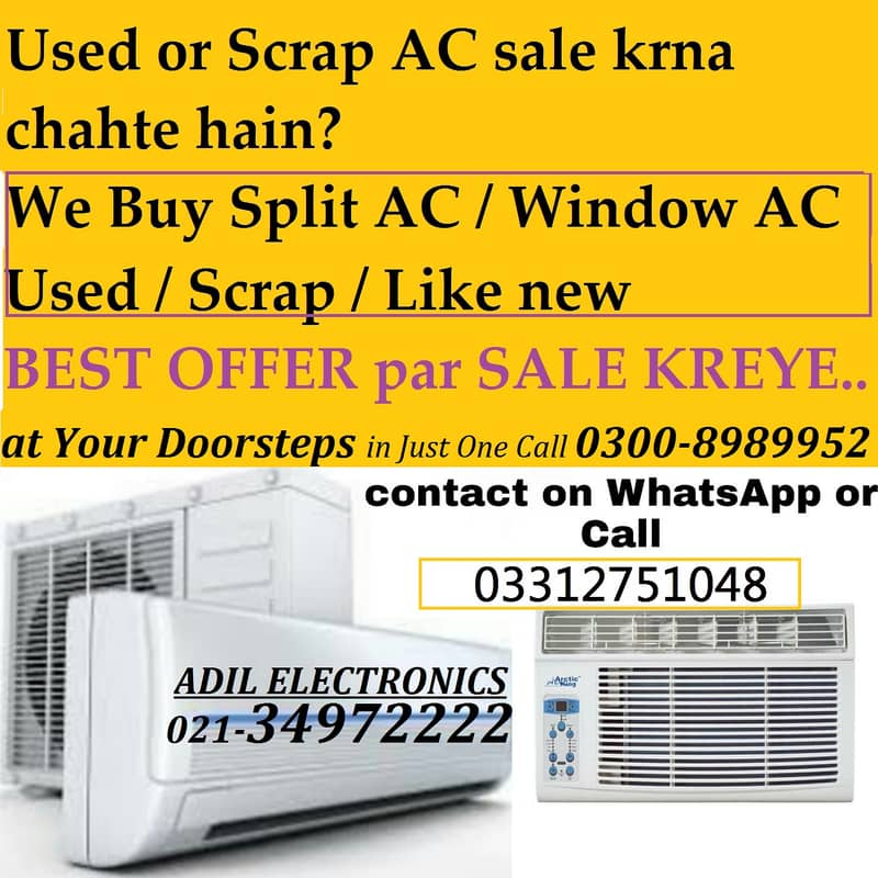 Apna Old Scrap (Ac Split / AC Window) Fori hamay sell Kren 03008989952 1