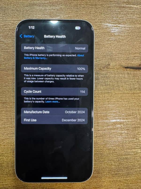 Iphone 16 jv 128gb white Colour 100% better cycle acount. 114 10/10 2