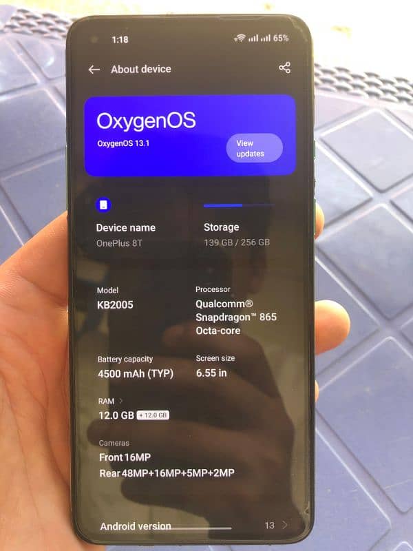 One Plus 8T 12/256 new 0