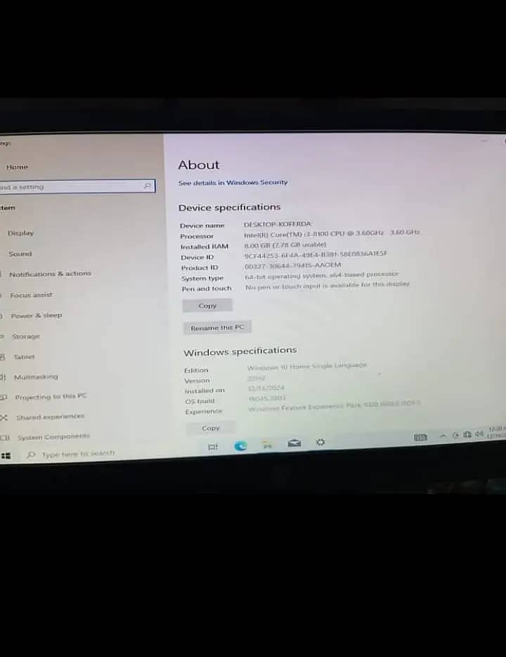 HP Core i3 8th Gen | 8GB RAM | Box Pack | Brand New LCD | Urgent Sale 2