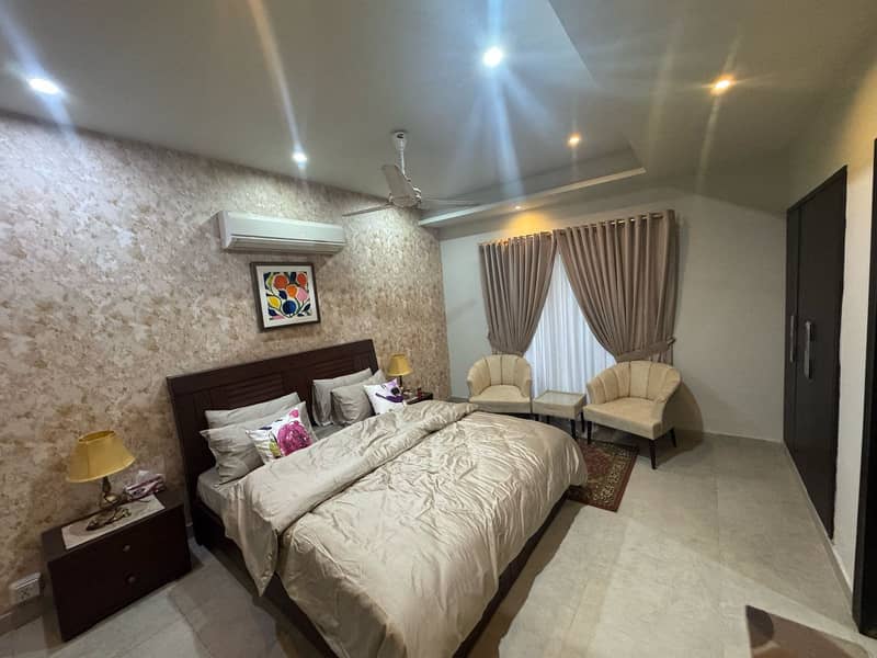 For rent two bed luxury furnished apartment Bahria town phase 2 , safari villas 3 5