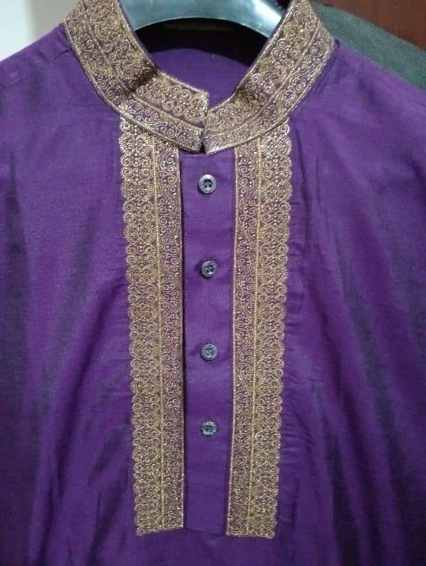 Royal Groom Ensemble – Kurta, Shalwar & Prince Coat Set 4