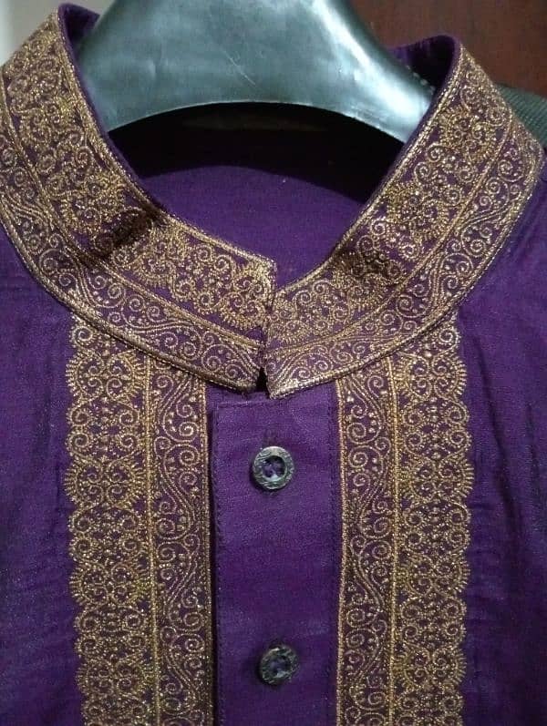 Royal Groom Ensemble – Kurta, Shalwar & Prince Coat Set 5