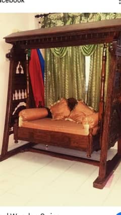 new pure wooden swing