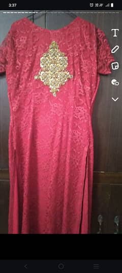 fancy net and chiffon ready to wear dresses in good condition.
