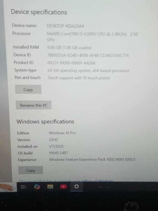 HP Elitebook i5-6gen touch screen 3