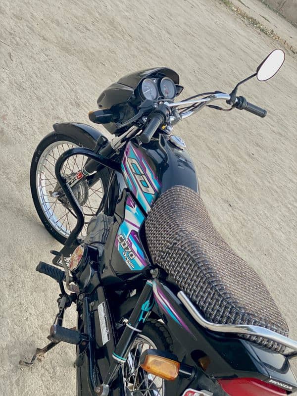 Honda CD 70 Dream Black Color 2024 Model Total Genuine Good Condition 1