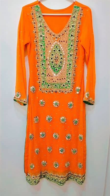 chiffon shirt with trousers and dupatta 0