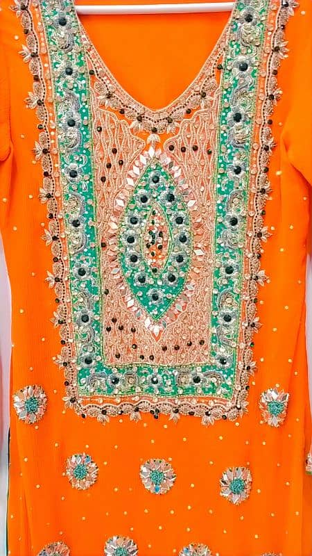 chiffon shirt with trousers and dupatta 1