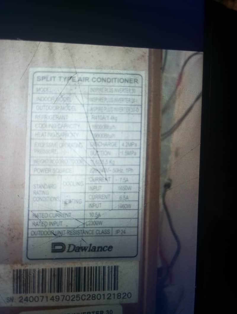 Dawlance 1.5 ton 2