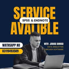 I give service of Data analysis sofware spss and Endnote