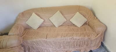 sofa set with golden colour+ Covers