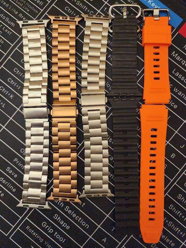 Iphone watch straps 3 metalic, 2 straps 0