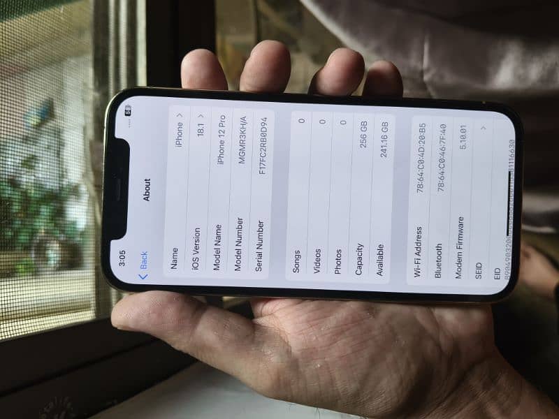 iphone 12pro pta approved 256gb 4
